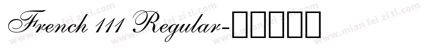 French 111 Regular字体转换